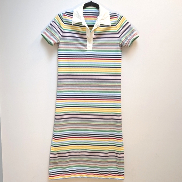 Vintage 1970 Handmade Rainbow Dress - Picture 1 of 11